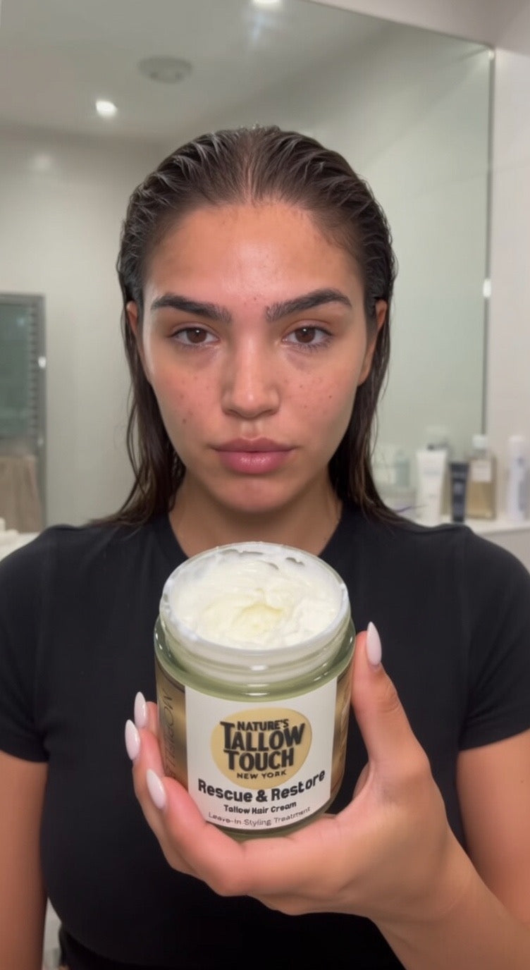 Rescue & Restore Leave-in Styling Cream —  MADE FOR THINNING, FRAGILE, OR BREAKAGE-PRONE HAIR - Nature’s Tallow Touch LLC