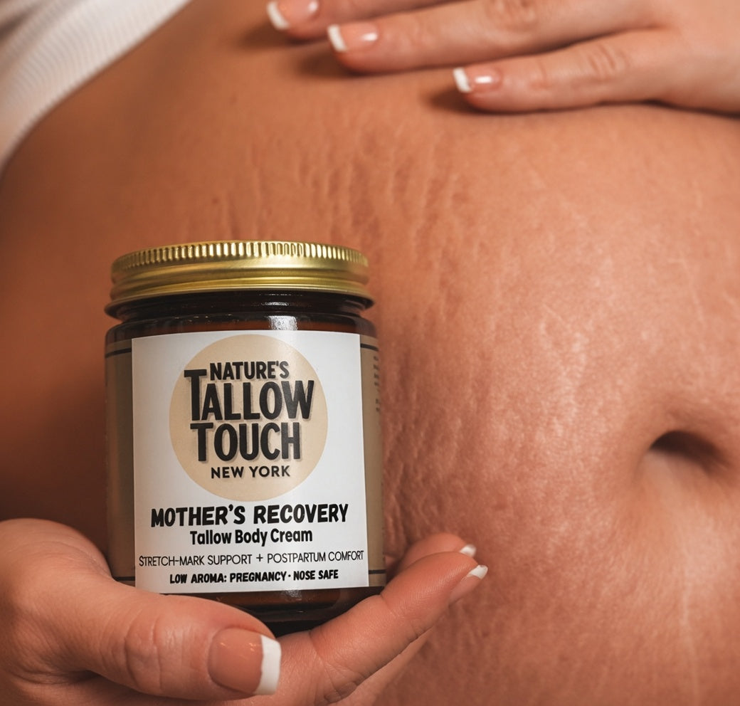 Mother’s Recovery Tallow Body Cream | Elasticity, Dry Skin & Stretch Mark Support - Nature’s Tallow Touch LLC