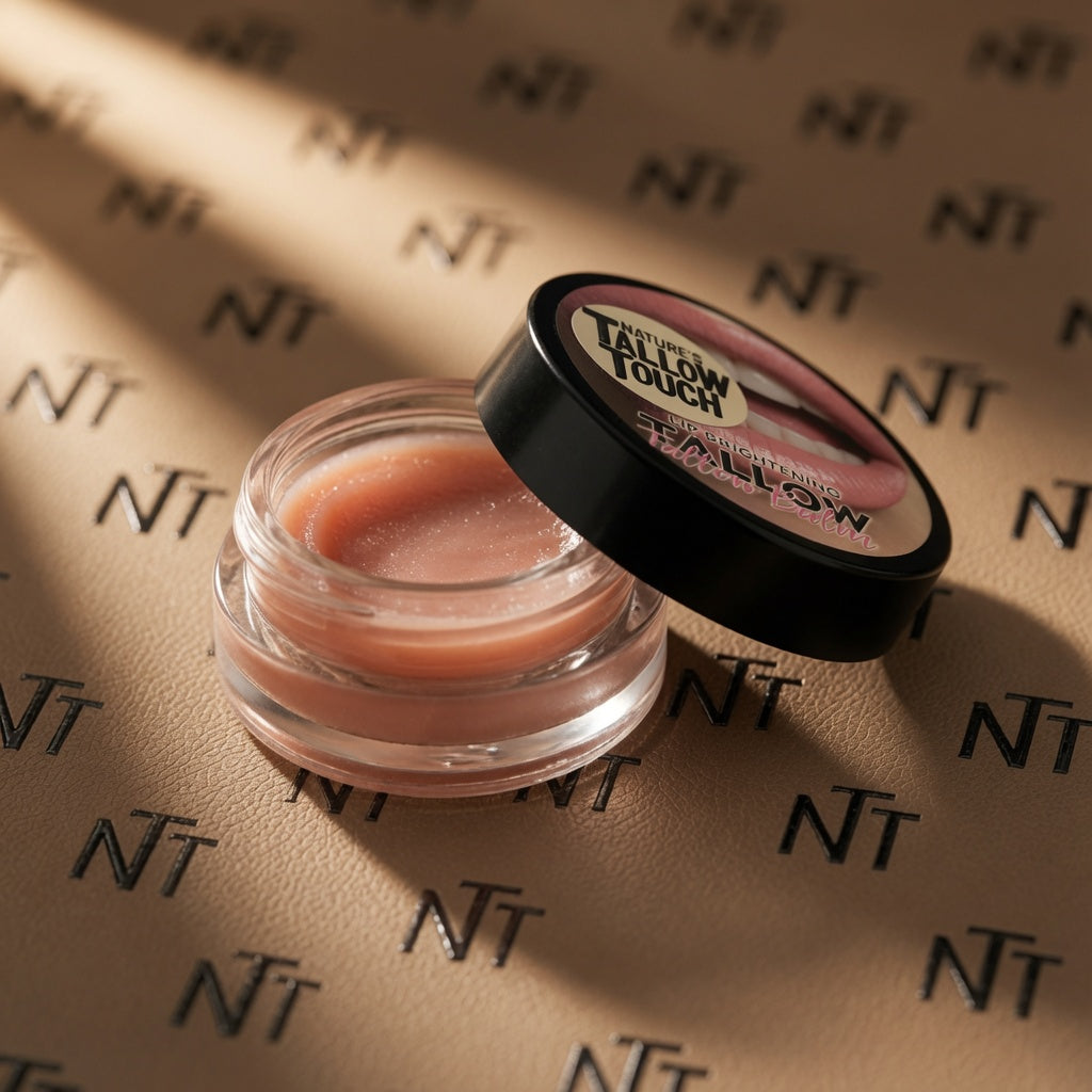 Lip Brightening Tallow Balm — Daily Moisture With a Soft-Tone Finish. - Nature’s Tallow Touch LLC