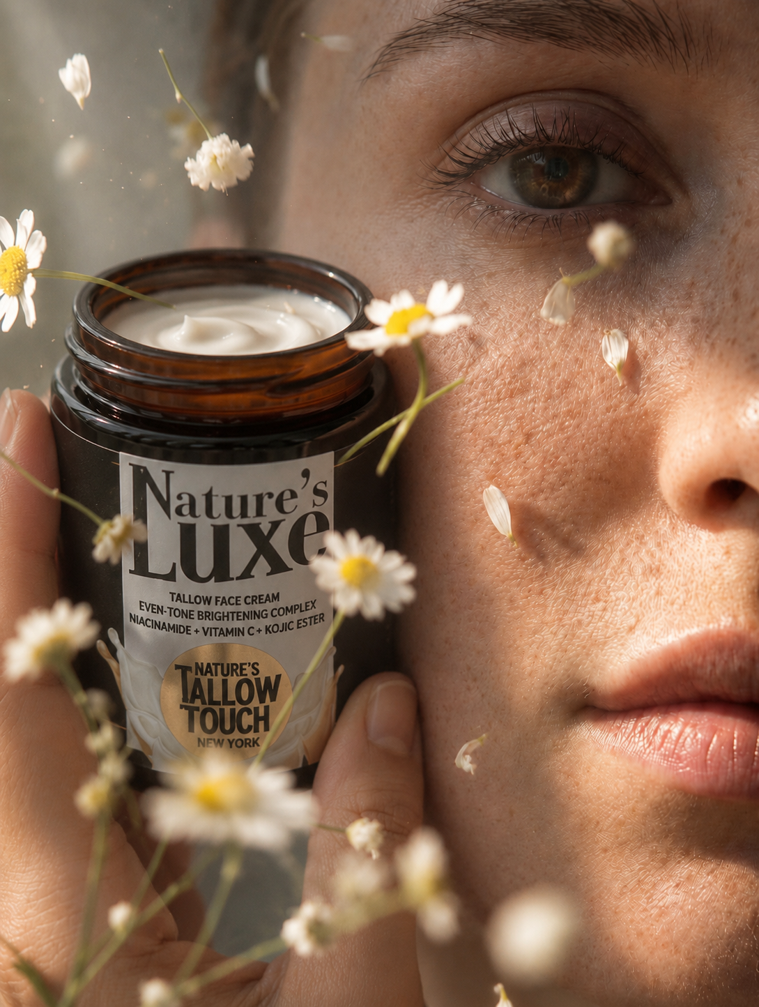 Nature's LUXE Tallow Face Cream - Peptides +
Brightening + Firming Support.