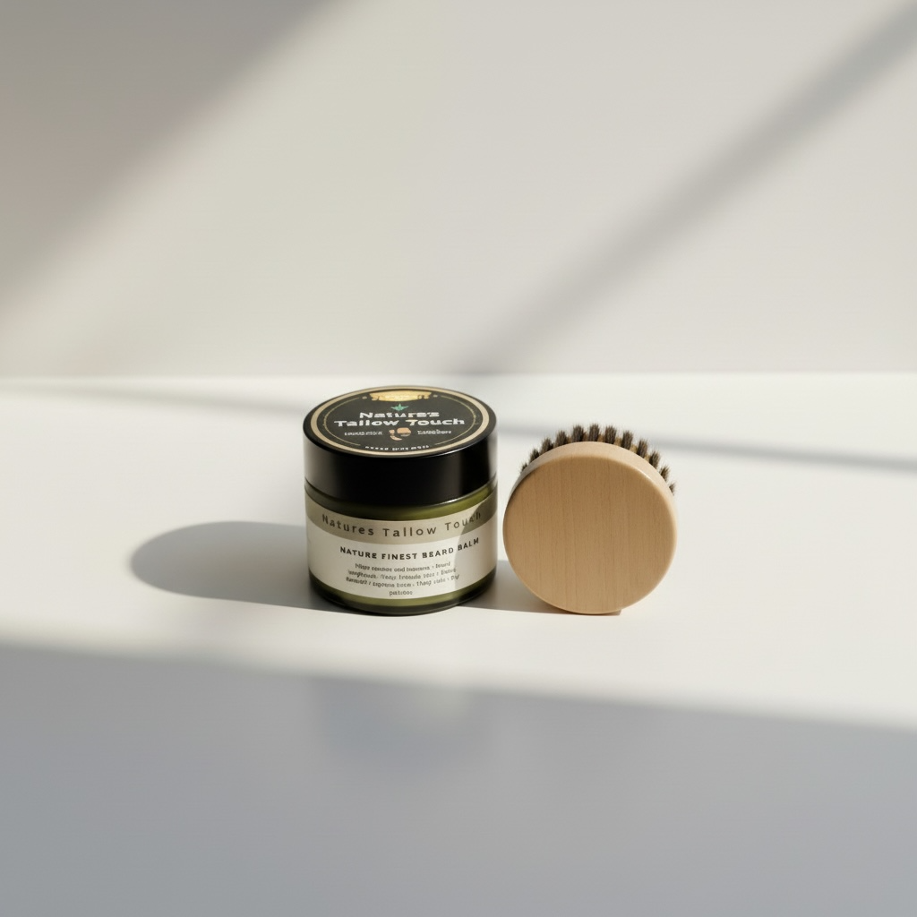 Nature’s Finest Tallow Beard Balm | Barber-Grade Hold + Grooming Finish - Nature’s Tallow Touch LLC