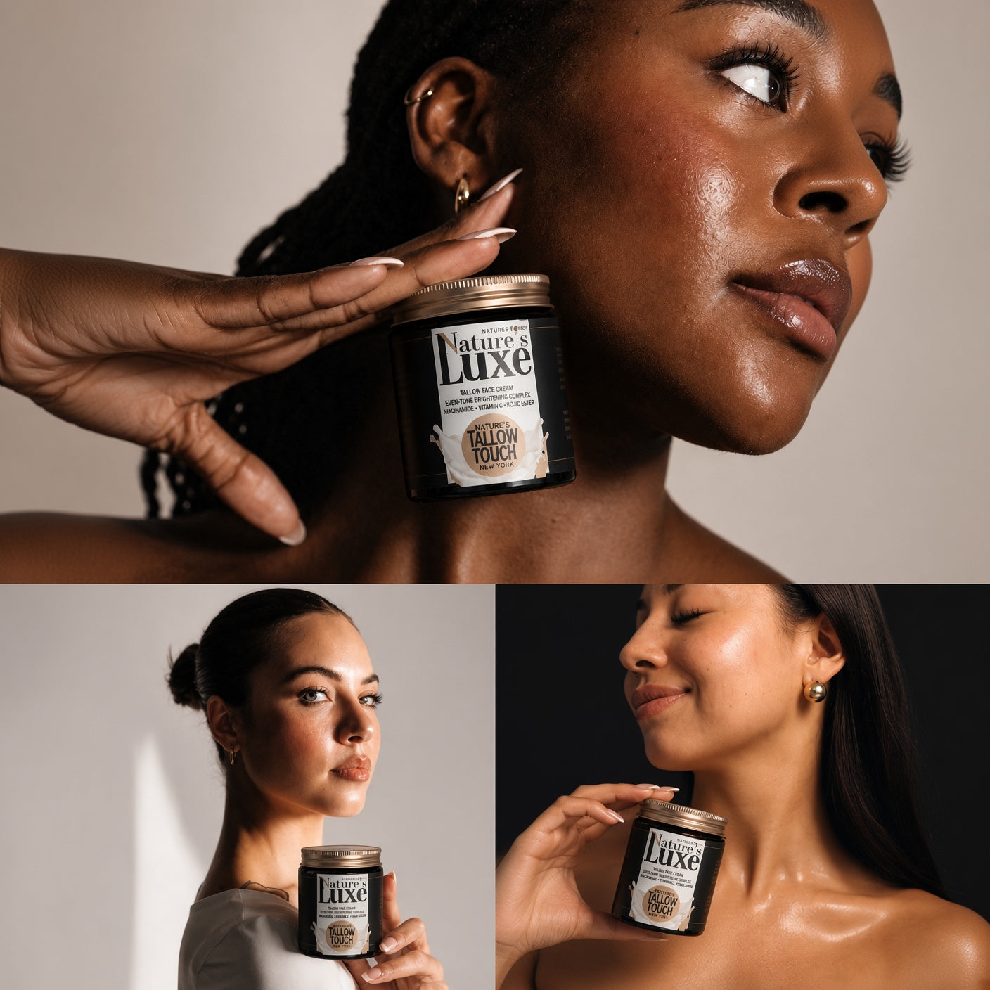 Nature's LUXE Tallow Face Cream - Peptides +
Brightening + Firming Support.
