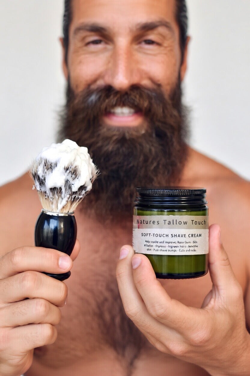 SoftTouch —SKINCARE-GRADE SHAVE CREAM Built Like a Luxe Moisturizer (Unisex) - Nature’s Tallow Touch LLC