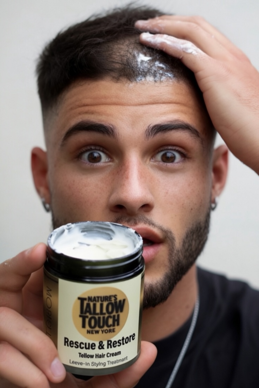 Rescue & Restore Leave-in Styling Cream —  MADE FOR THINNING, FRAGILE, OR BREAKAGE-PRONE HAIR - Nature’s Tallow Touch LLC