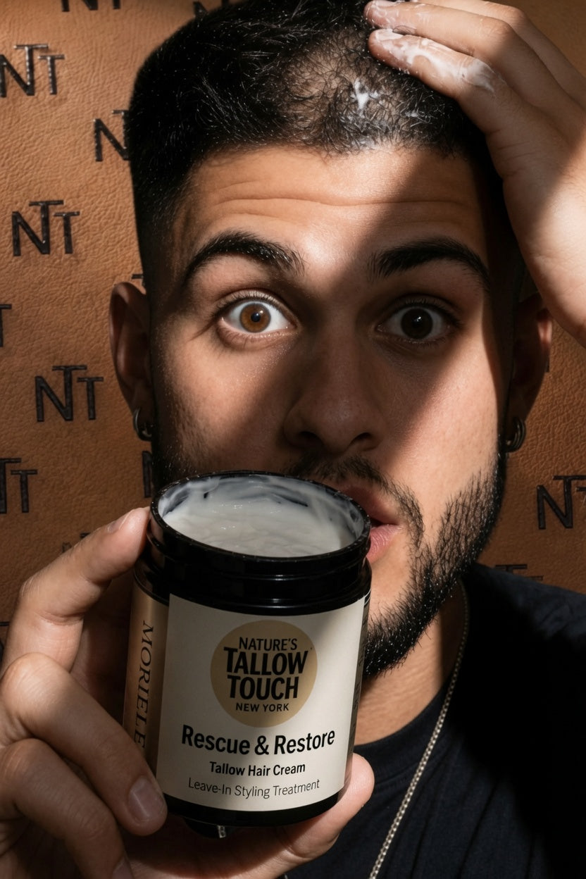 Rescue & Restore Leave-In Cream — Style Hold With Scalp-Level Care. - Nature’s Tallow Touch LLC